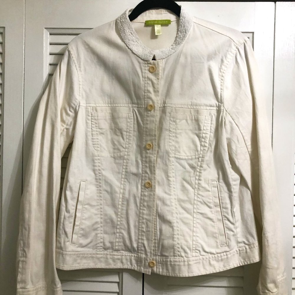 Sigrid Olsen Denim White Jacket